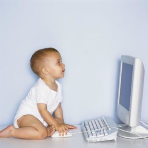 Baby Using Computer