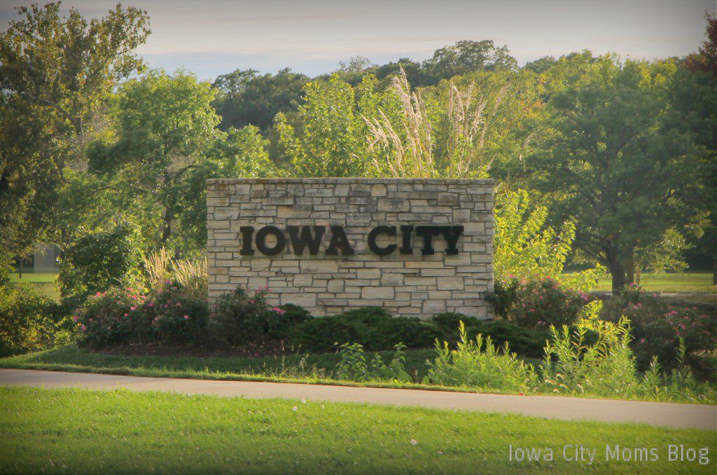 Homecoming sign iowa city