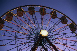 Ferris Wheel Glowing at Twilight