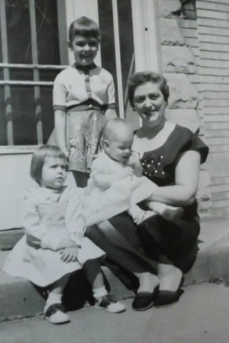 My grandmother with my mother and her cousins.