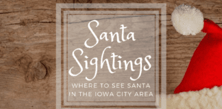 where to see santa near iowa city christmas photos