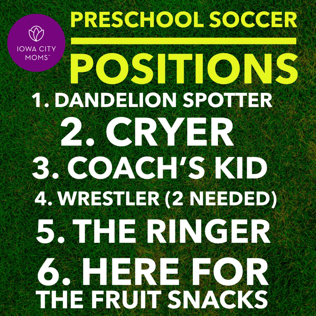 preschool soccer positions
