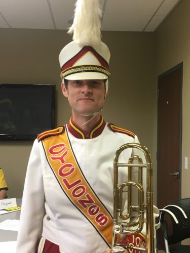 Craig in ISU band uniform