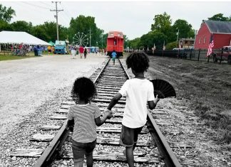 An image of the author's two children as she reflects on Black History Month.