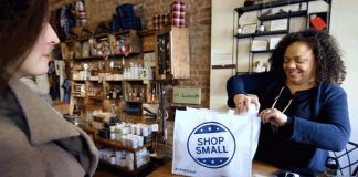 An image of shopping small. How you can support small businesses in the Iowa City area during COVID-19.