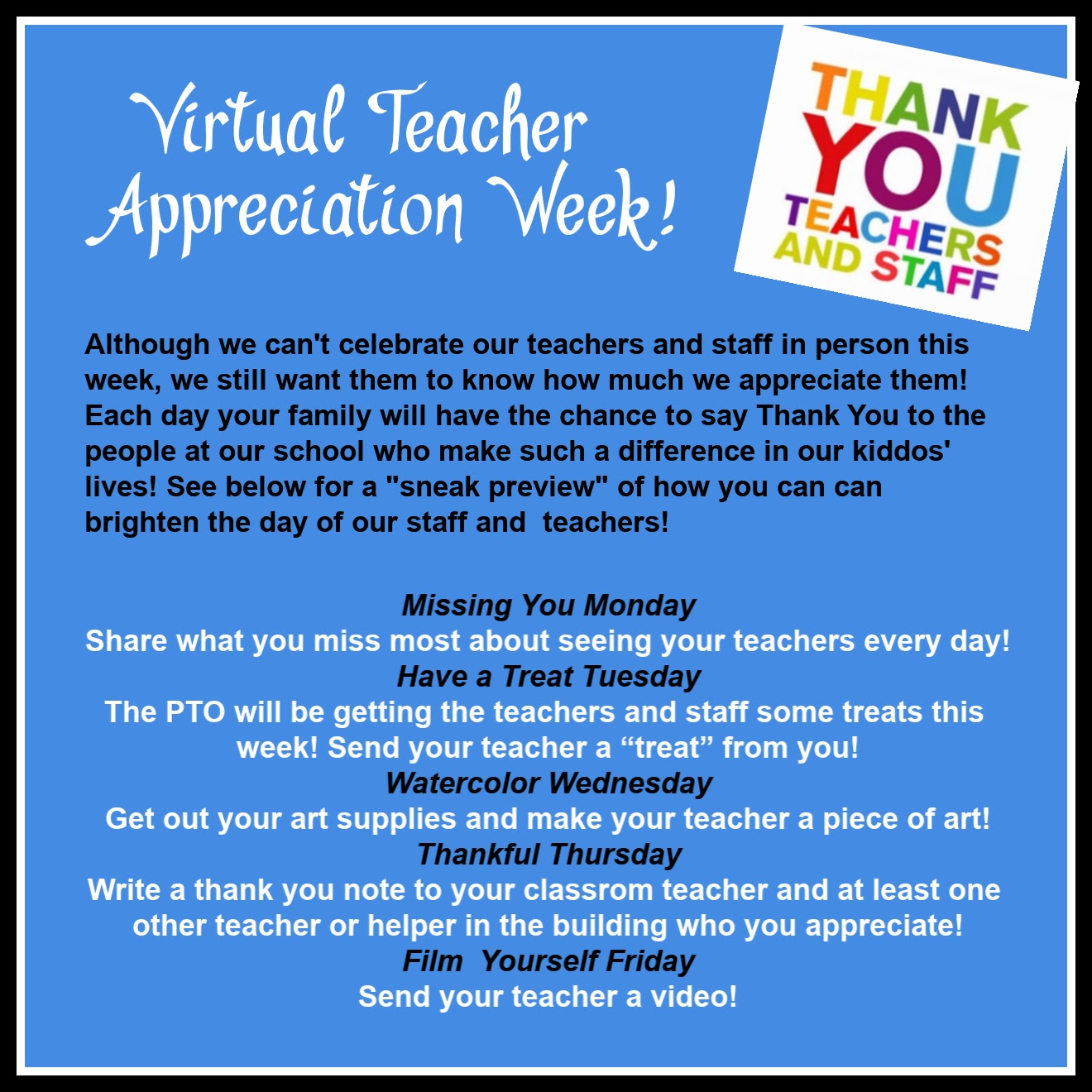 Teacher Appreciation Week In The Time Of Covid 19