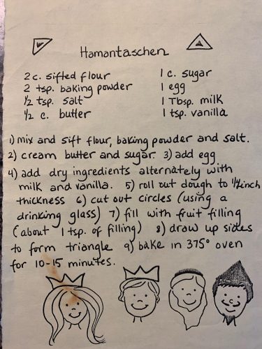 Photo: Hamentaschen recipe eaten during Purim