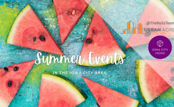 graphic: summer events in the Iowa City area