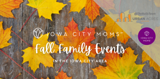 Fall Family Events in the Iowa City Area graphic