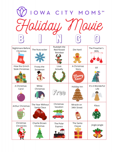 Printable: Holiday Movie Bingo