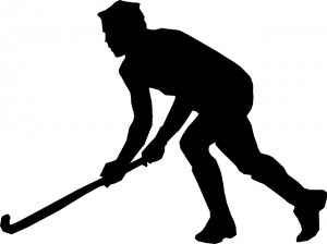 silhouette of hockey player