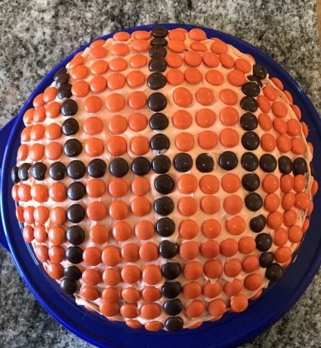 March Madness basketball cake