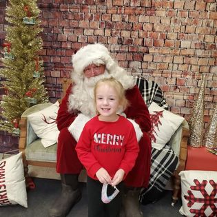 picture of girl with Santa